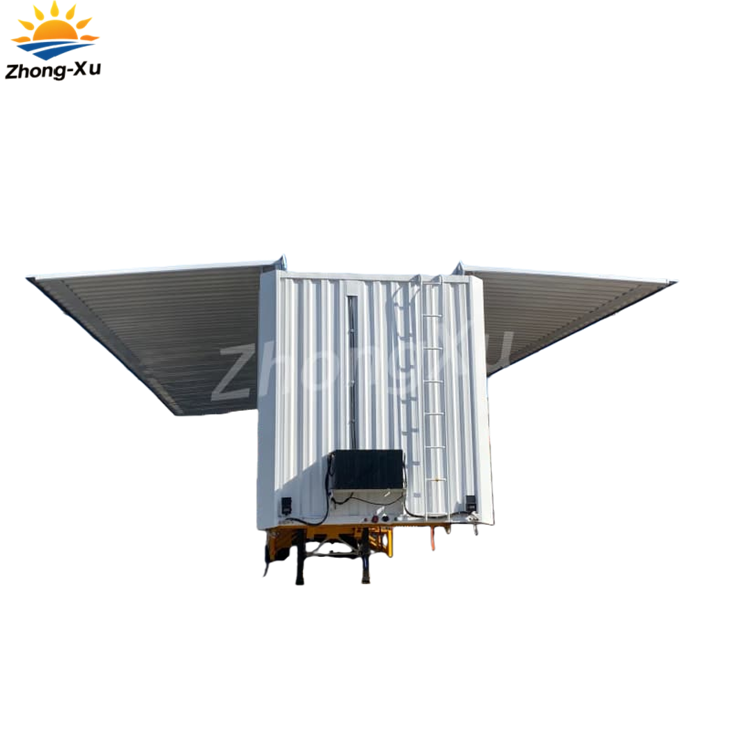 2-Axle Dual-level Electric Lift Wing-opening Van Semi-trailer best